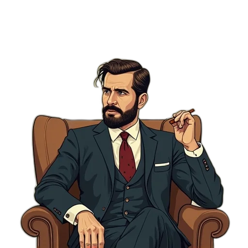furniture, jacket, face, staff transparent PNG cut-out