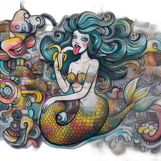 fantasy art, concept art, cartoon, watercolor transparent PNG cut-out