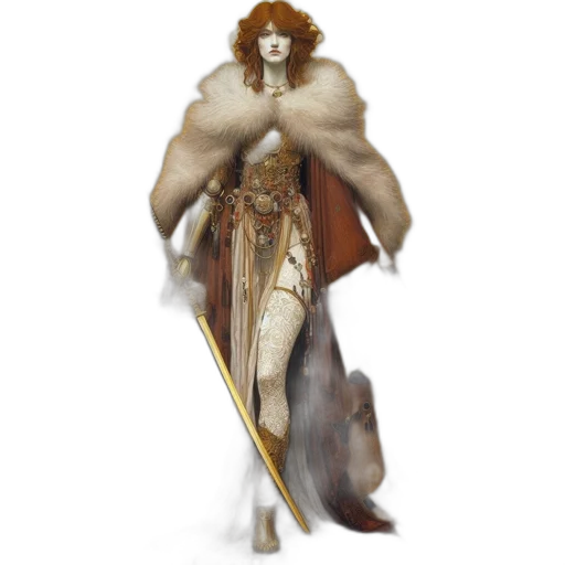 dress, fantasy art, concept art, 3d render transparent PNG cut-out