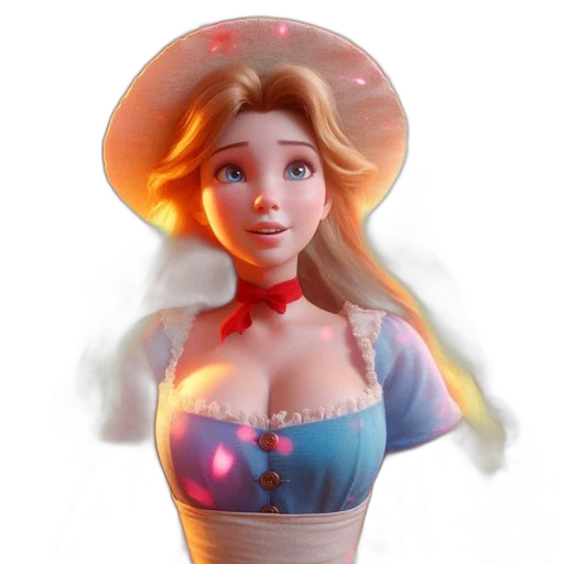 dress, hat, crown, 3d render transparent PNG cut-out