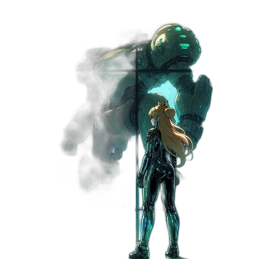 robot, mask, creature, weapon transparent PNG cut-out
