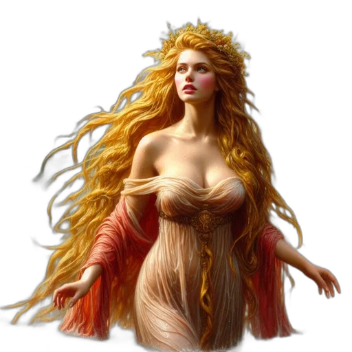 dress, hair, fantasy art, concept art transparent PNG cut-out