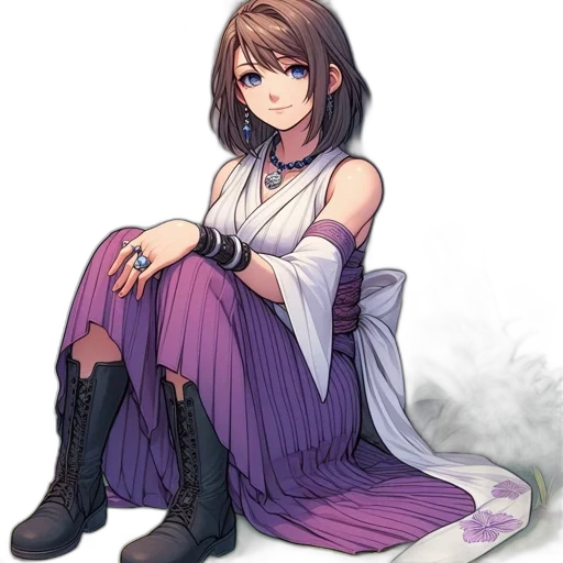 dress, staff, flower, weapon transparent PNG cut-out