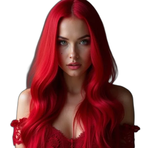 hair, dress, jewelry, face transparent PNG cut-out