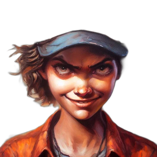 face, hat, staff, jacket transparent PNG cut-out