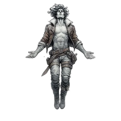 sword, creature, staff, fantasy art transparent PNG cut-out