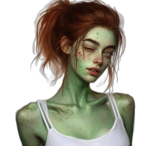 face, mask, creature, fantasy art transparent PNG cut-out