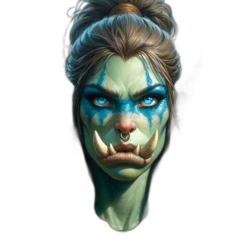face, mask, staff, creature transparent PNG cut-out