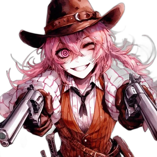 weapon, robot, staff, hat transparent PNG cut-out