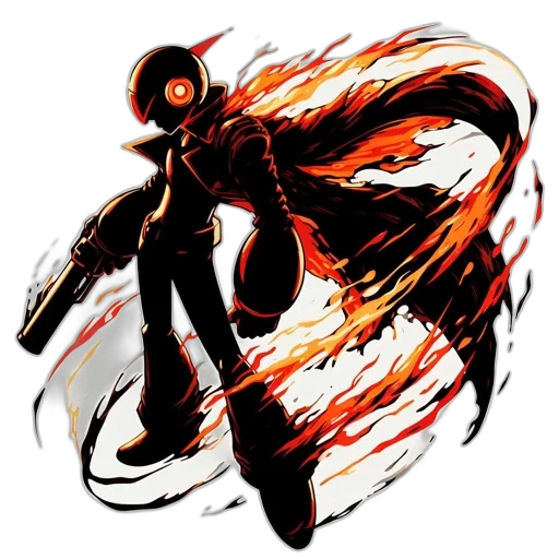 staff, jacket, mask, weapon transparent PNG cut-out