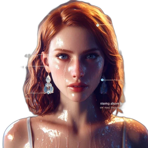 jewelry, face, dress, robot transparent PNG cut-out