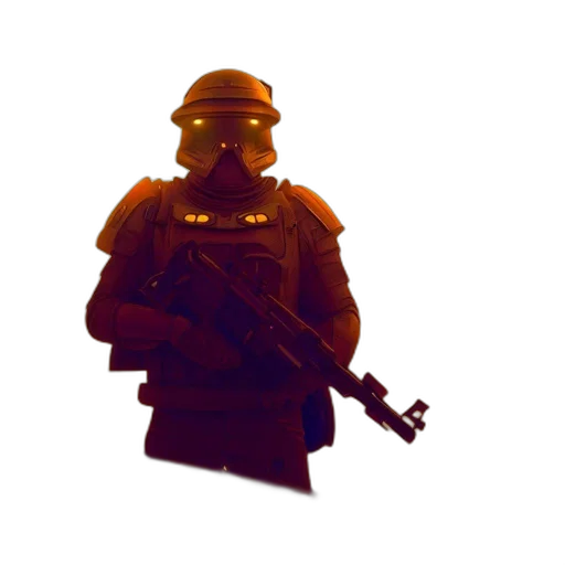 weapon, robot, staff, mask transparent PNG cut-out