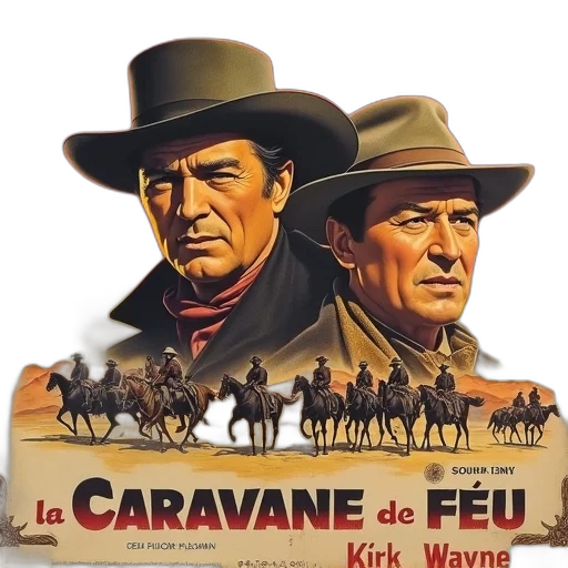 vintage, movie, poster, featuring transparent PNG cut-out