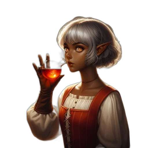 staff, face, dress, fantasy art transparent PNG cut-out