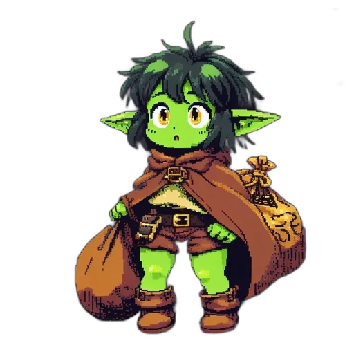 staff, dragon, fantasy art, pixel art transparent PNG cut-out