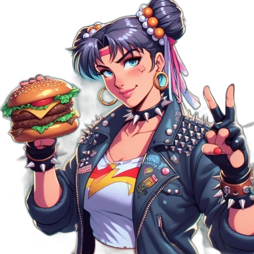 food, weapon, jacket, pixel art transparent PNG cut-out