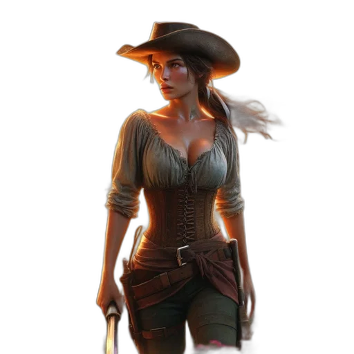hat, staff, dress, weapon transparent PNG cut-out