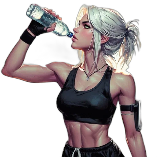 bottle, comic book art, concept art, cyberpunk transparent PNG cut-out