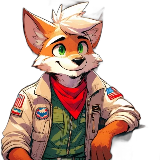 jacket, staff, animal, weapon transparent PNG cut-out