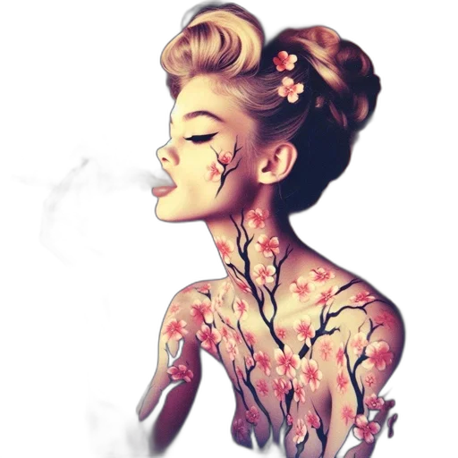 dress, face, fantasy art, cartoon transparent PNG cut-out