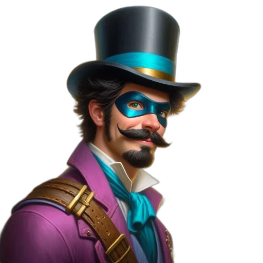 hat, face, mask, staff transparent PNG cut-out