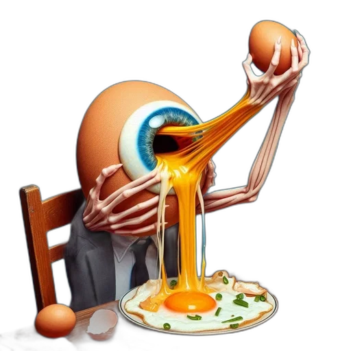 food, robot, concept art, 3d render transparent PNG cut-out