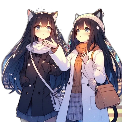 staff, hat, animal, anime transparent PNG cut-out