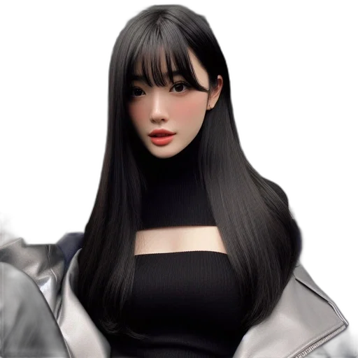 hair, 3d render, photorealistic, fantasy art transparent PNG cut-out