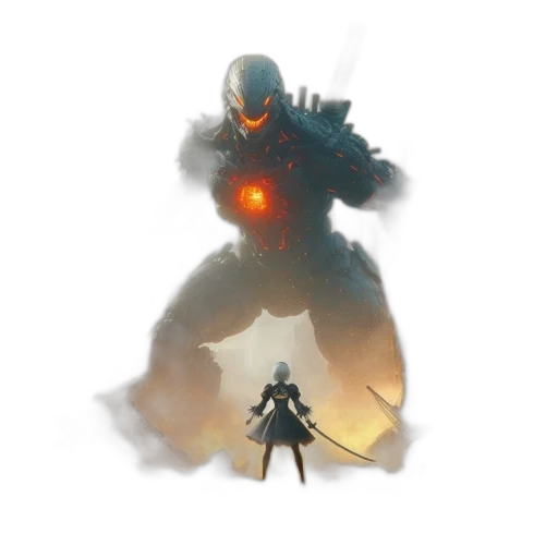 robot, weapon, sword, creature transparent PNG cut-out