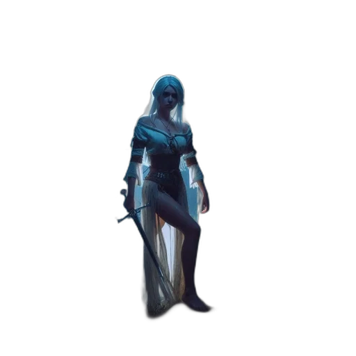 staff, dress, sword, creature transparent PNG cut-out