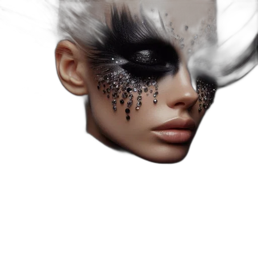 mask, face, hair, crown transparent PNG cut-out