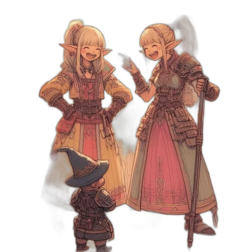 dress, staff, sword, concept art transparent PNG cut-out