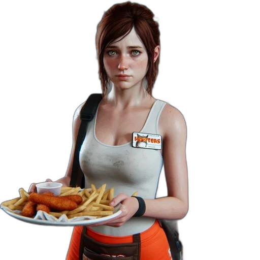 food, face, staff, dress transparent PNG cut-out