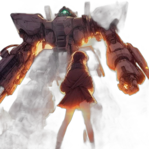 robot, weapon, concept art, anime transparent PNG cut-out