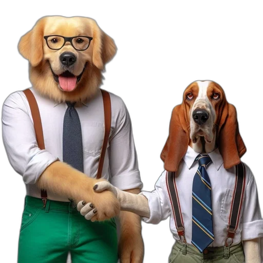 staff, animal, 3d render, photorealistic transparent PNG cut-out