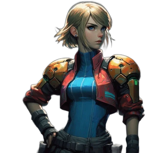 robot, jacket, face, concept art transparent PNG cut-out