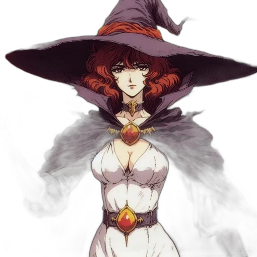 dress, hat, staff, fantasy art transparent PNG cut-out