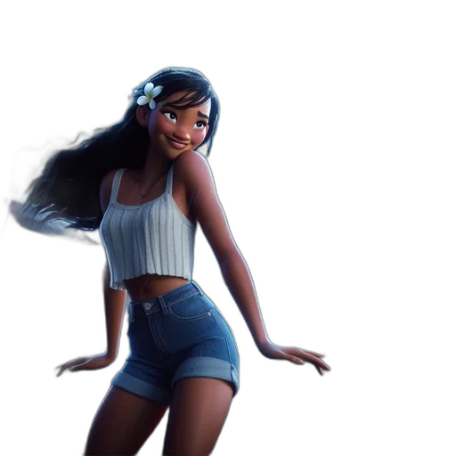 dress, concept art, 3d render, anime transparent PNG cut-out