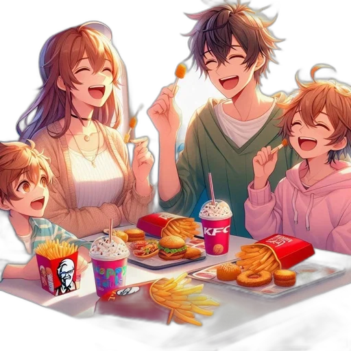food, anime, pixel art, watercolor transparent PNG cut-out