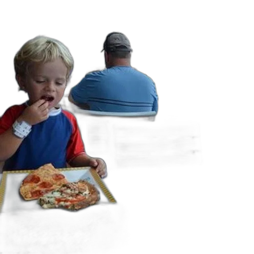 food, 3d render, child, enjoys transparent PNG cut-out
