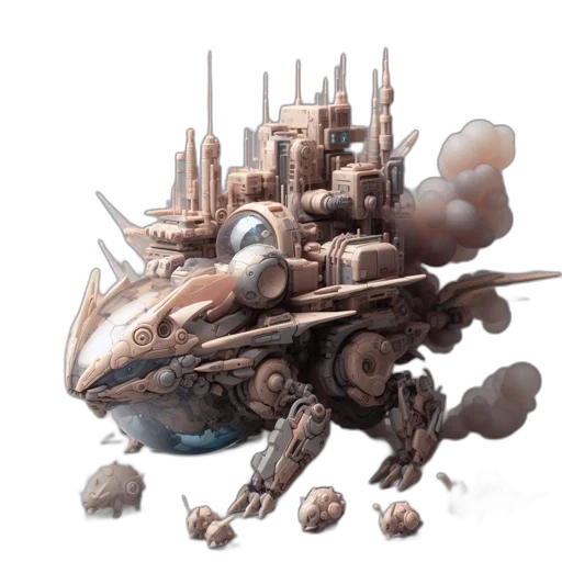 robot, weapon, car, concept art transparent PNG cut-out