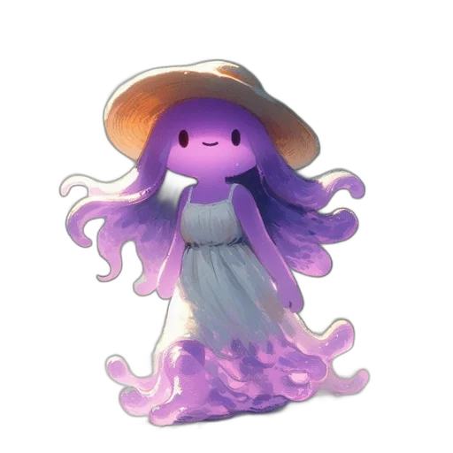 hat, creature, dress, staff transparent PNG cut-out