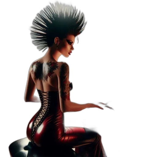 hair, dress, concept art, photorealistic transparent PNG cut-out