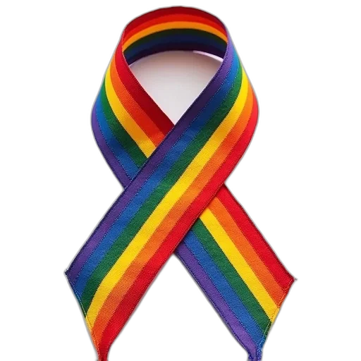 rainbow, ribbon, special, autism transparent PNG cut-out