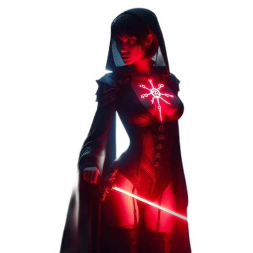 staff, dress, sword, concept art transparent PNG cut-out