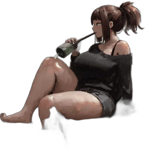 bottle, dress, staff, umbrella transparent PNG cut-out