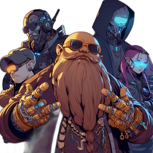 staff, mask, concept art, cyberpunk transparent PNG cut-out