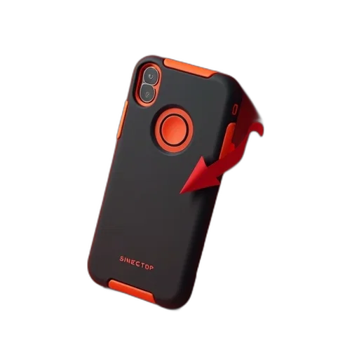 weapon, 3d render, black, smartphone transparent PNG cut-out