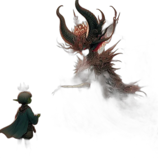 creature, dragon, crown, hair transparent PNG cut-out
