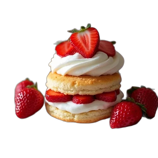 food, photorealistic, 3d render, strawberry transparent PNG cut-out